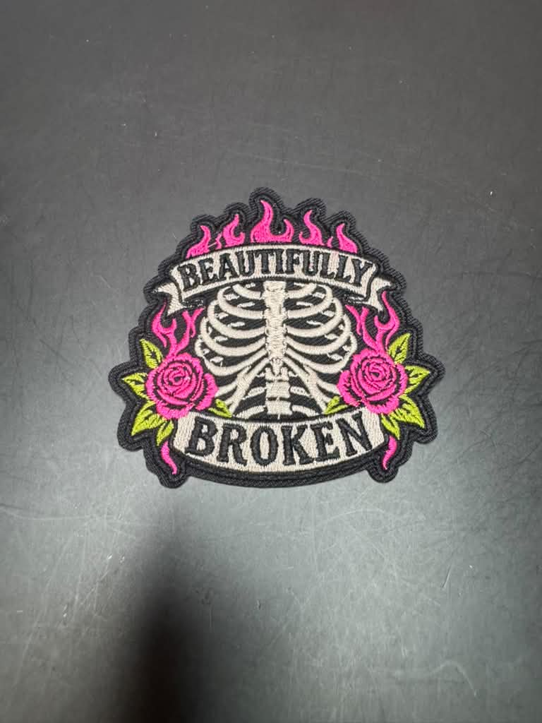 Beautifully Broken Iron-On Embroidered Patch