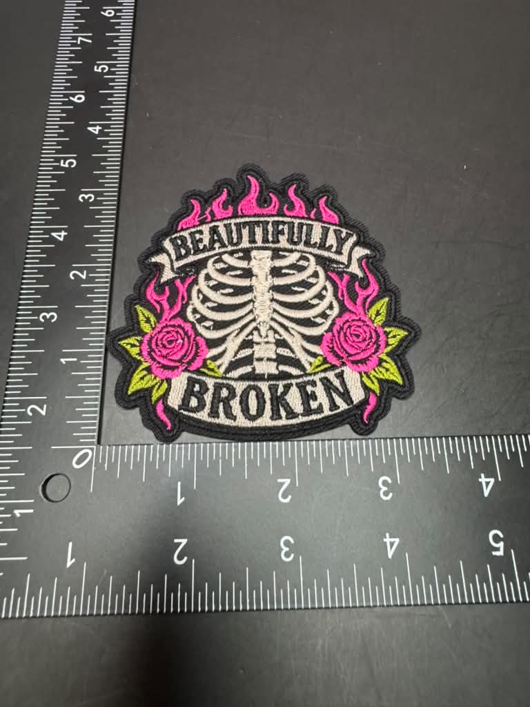 Beautifully Broken Iron-On Embroidered Patch