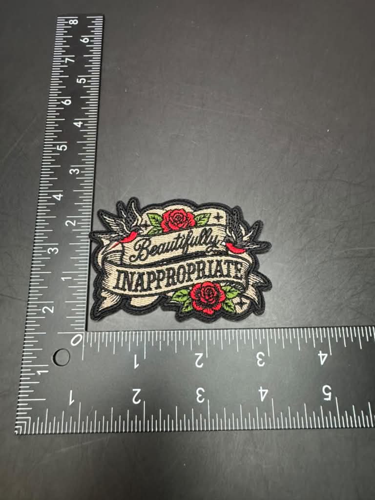 Beautifully Inappropriate Iron-On Embroidered Patch