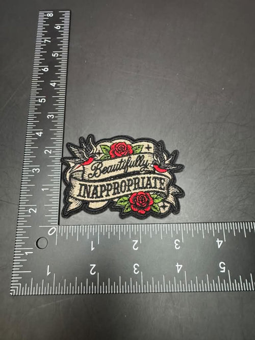 Beautifully Inappropriate Iron-On Embroidered Patch