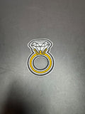 Gold Ring Iron-On Embroidered Patch