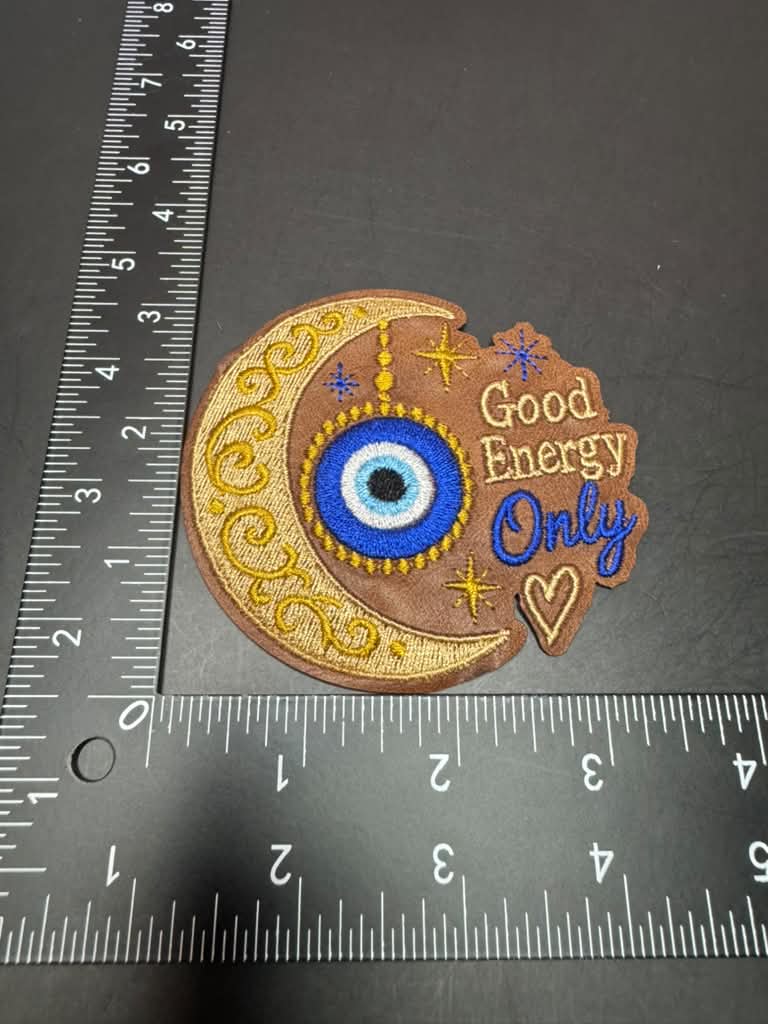 Good Energy Only Iron-On Embroidered Patch