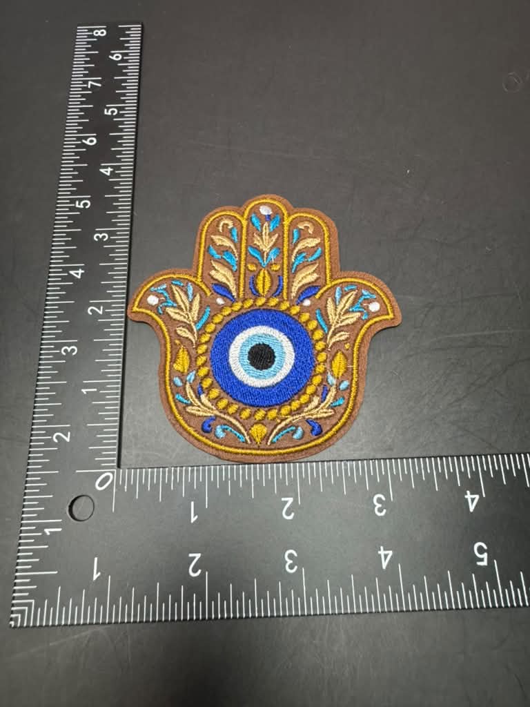Hamsa Hand Iron-On Embroidered Patch