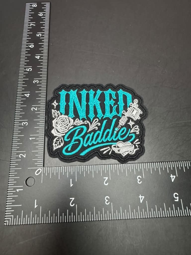 Inked Baddie Iron-On Embroidered Patch