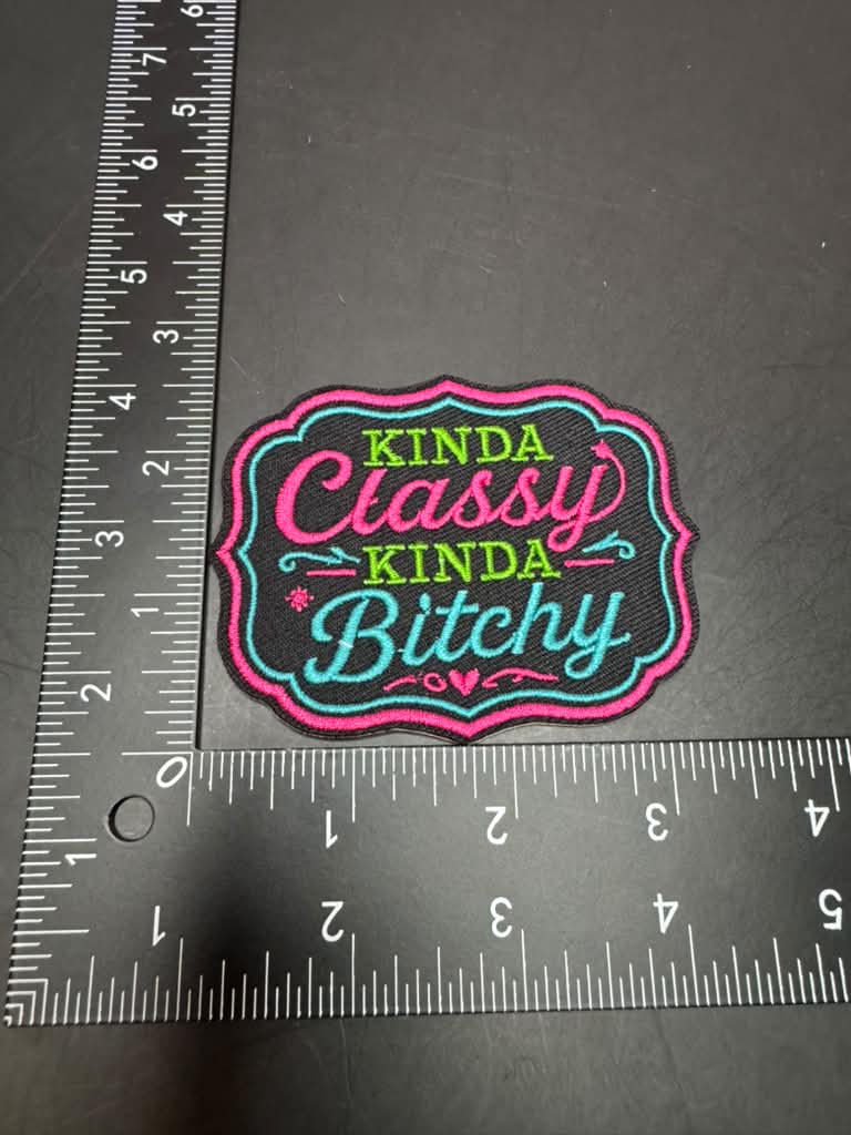 Kinda Classy Iron-On Embroidered Patch