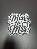 Miss to Mrs Iron-On Embroidered Patch