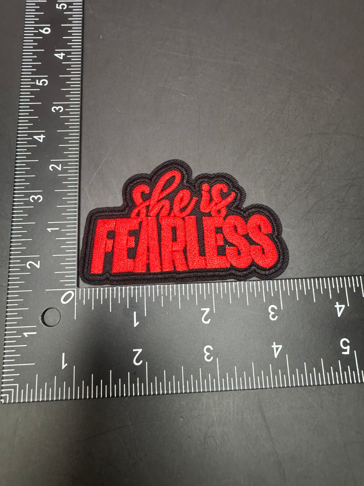 She Is Fearless Iron-On Embroidered Patch