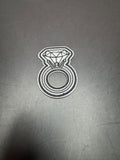 Silver Ring Iron-On Embroidered Patch