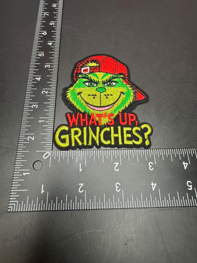 What's Up Grinches Iron-On Embroidered Patch