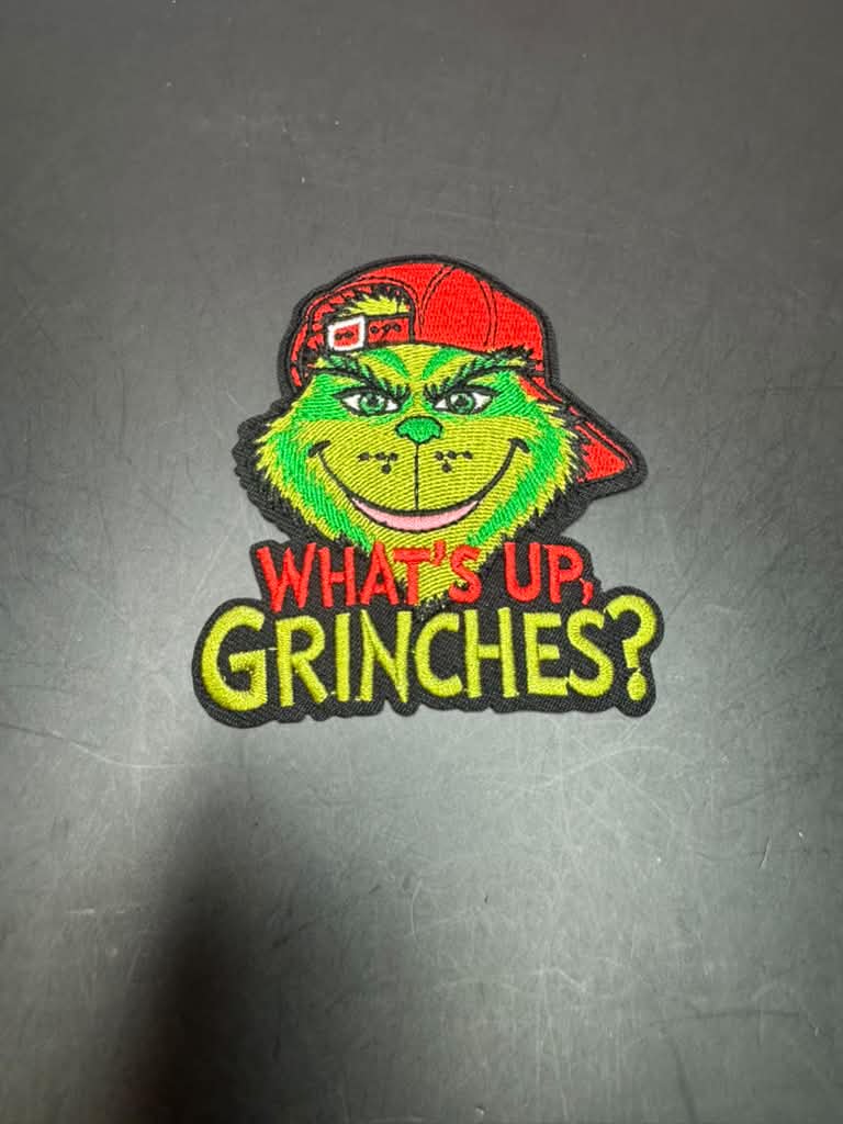 What's Up Grinches Iron-On Embroidered Patch